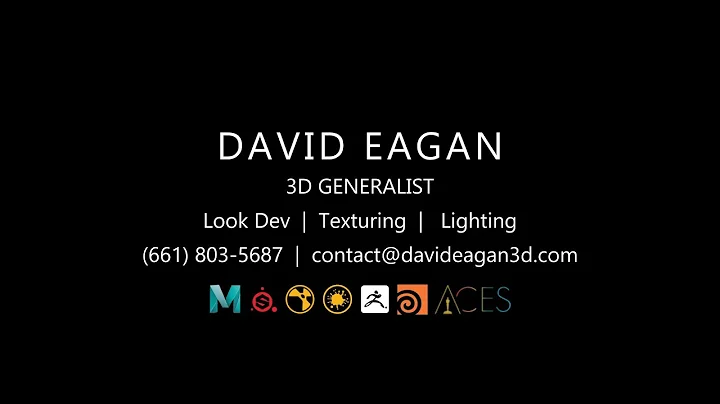 3D Demo Reel - David Eagan - Dec 2020