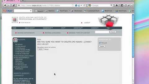 Correct or Delete CPD hours on SAIPA website