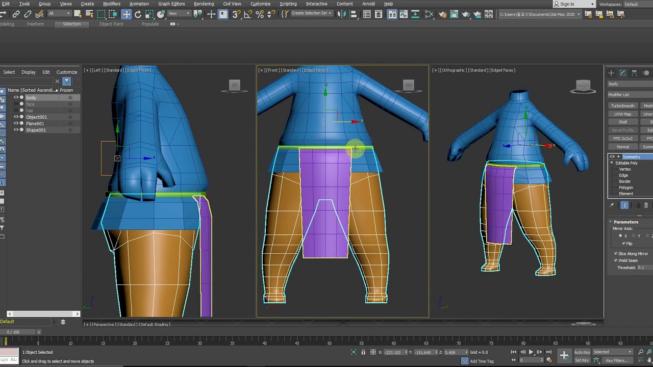 [HAHAHA] 3ds max modeling character 4 - YouTube