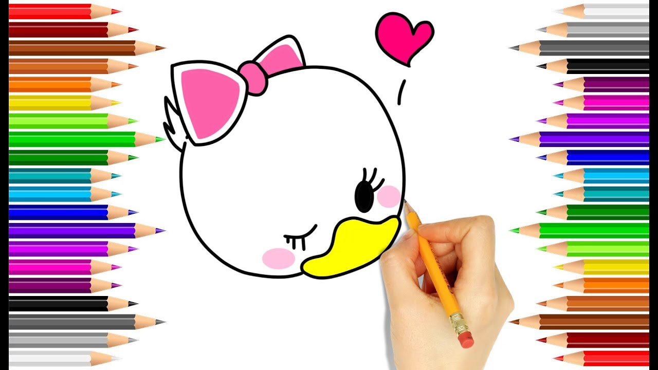 تعلم رسم بطة ظريفة رسم بالخطوات للمبتدئين Learn to draw a cute duck ...
