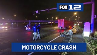 Motorcyclist seriously hurt in crash with semi-truck in NE Portland