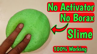 How to make slime without borax activator l How to make slime without activator l no activator slime