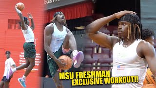Michigan State's Freshman Coen Carr SHOWS OFF INSANE BOUNCE IN EXCLUSIVE WORKOUT!!