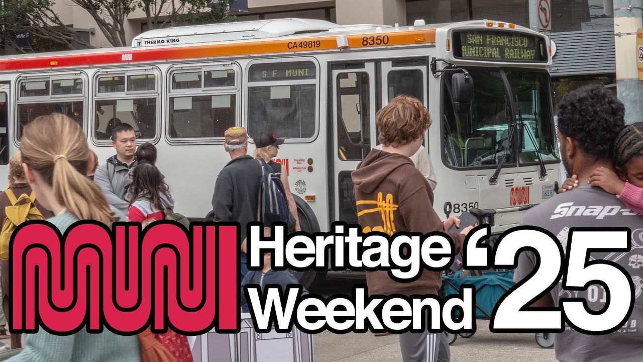 Bus/Rail Action at Muni Heritage Weekend 2025
