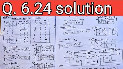 Q. 6.24: Design a counter with T flip‐flops that goes through the following binary repeated sequence