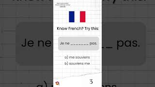 Quick French Quiz! #shorts