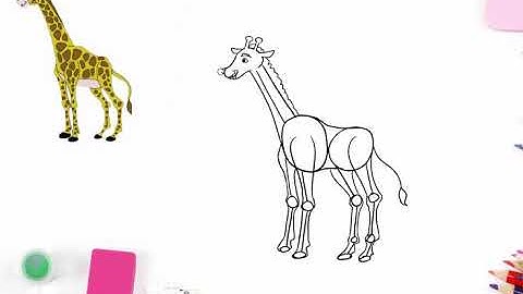 Cách vẽ tranh tô màu CON HƯƠU CAO CỔ || How to Draw a Giraffe