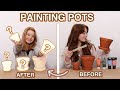 Twin Telepathy Painting Pots Challenge *DIY Plant Pot Makeover | Sis Vs Sis | Ruby and Raylee