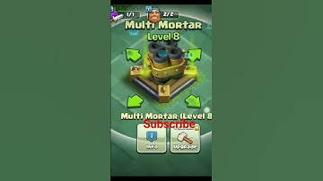 Builder Base Multi Mortar Lv.1 to10 #clashofclans #yutubeshorts #viral #shorts