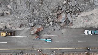 School Bus-Sized Boulders Block Portion Of Interstate 8 In East County