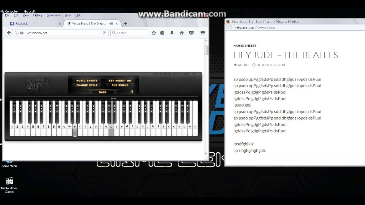 Virtual Piano The Beatles Hey Jude Cover Youtube