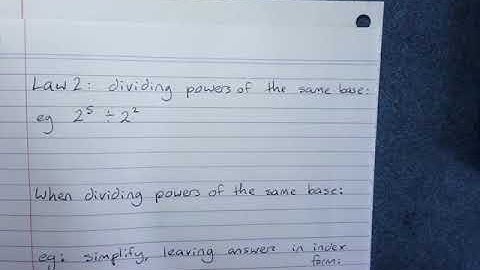 Index laws multiplying and dividing