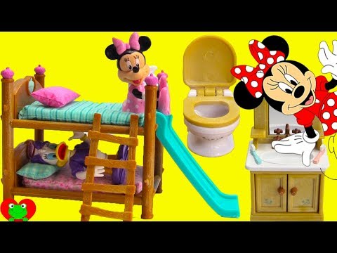 Minnie Mouse and Daisy Bedtime Routine and Bunk Beds