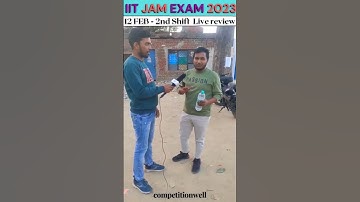 IIT JAM 2023 EXAM STUDENT LIVE REVIEW #iitjam #iit #iitguwahati #shorts