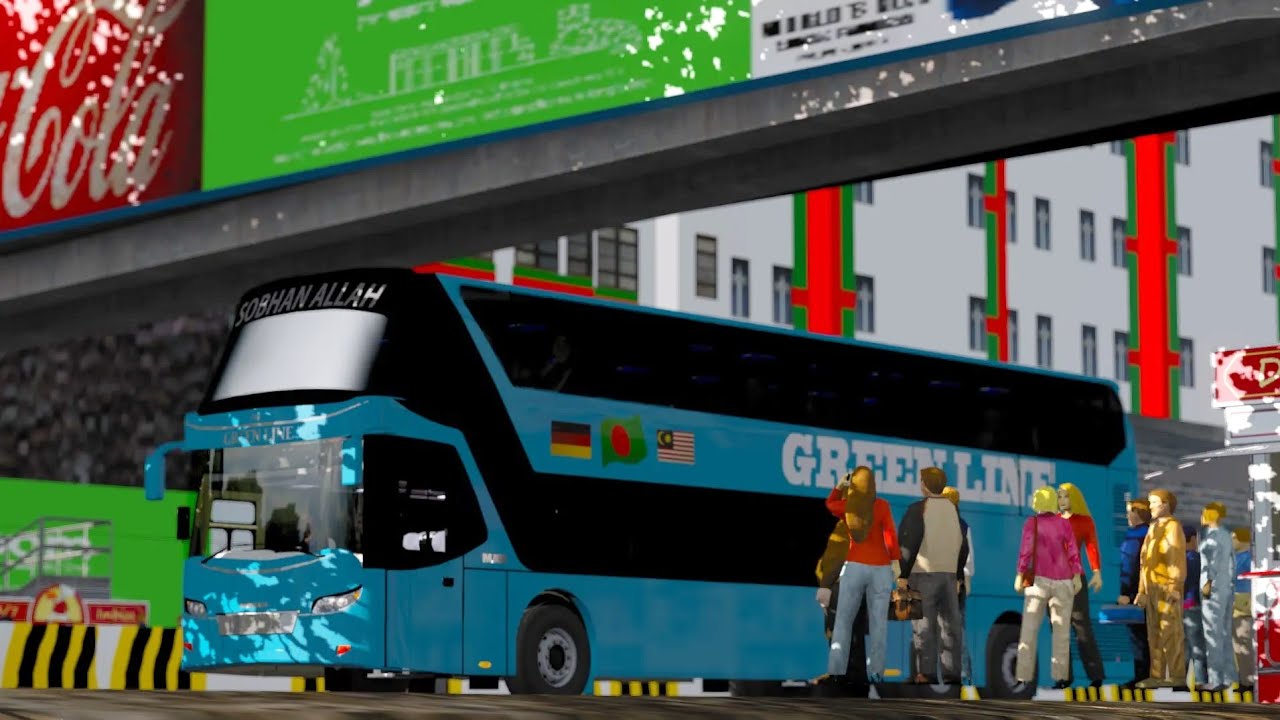 ETS2 BD BUS : Dhaka to Sylhet | Green Line MAN Double Decker | MBD V6 ...