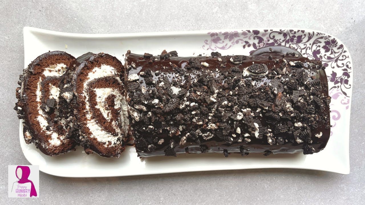 Cookies and Cream Swiss Roll Cake | Oreo Roll Cake - YouTube