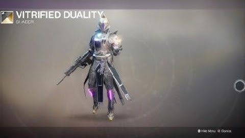 Destiny 2 Warlock with Virtuous Ornaments and Vitrifield Duality Shader