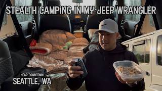 Stealth Camping in My Jeep Wrangler | Near Downtown Seattle