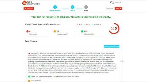 Watch how easy it is to web scrape a website using webautomation.io visual point and click tool