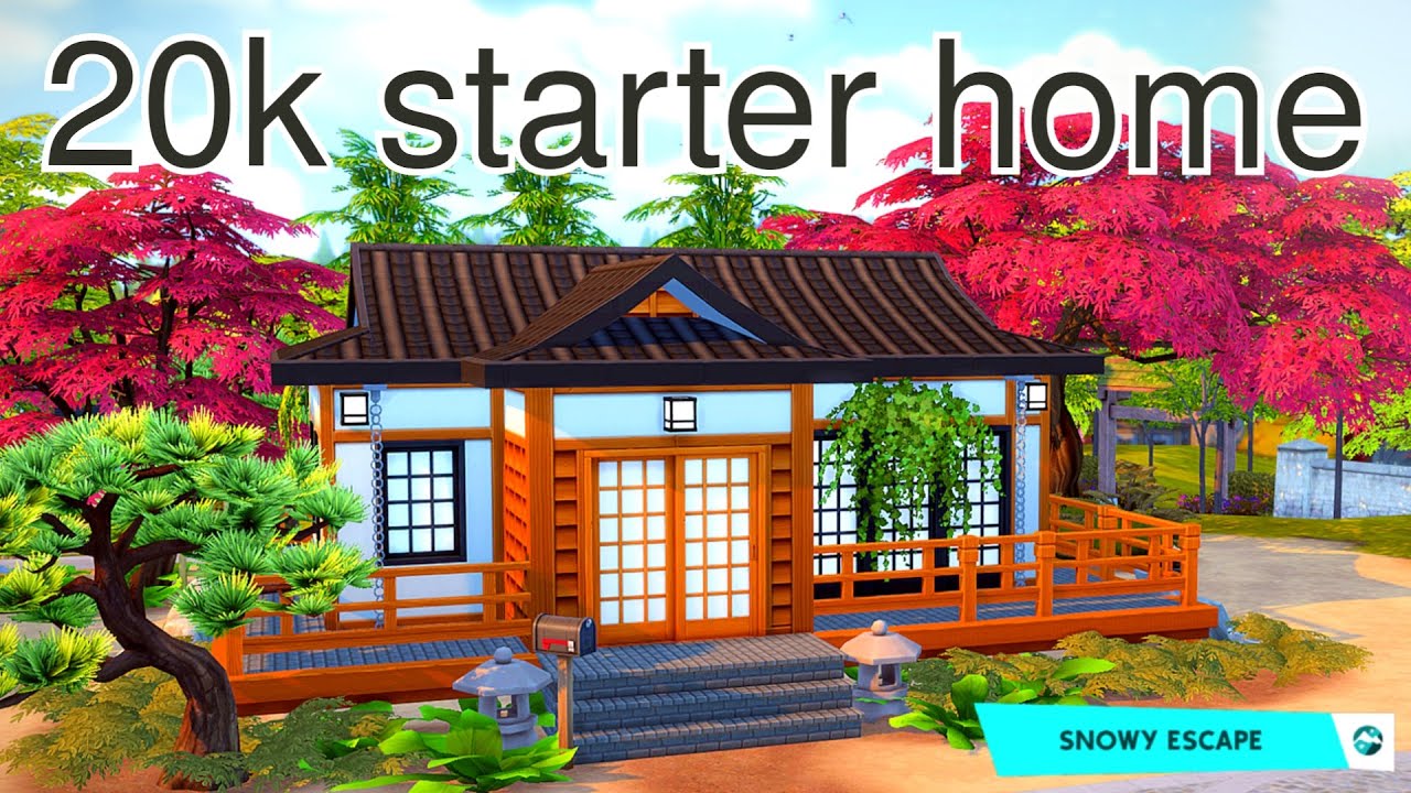 MINI MOUNT KOMOREBI ~ Sims 4 Starter Home Speed Build (Base Game ...