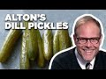 Alton brown makes homemade dill pickles  good eats  food network