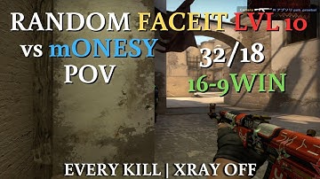 Random FACEIT Level 10 vs m0NESY - 32Kills Mirage POV | 2023 CSGO POV & HIGHLIGHTS
