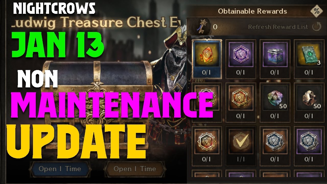 NIGHTCROWS : JANUARY 13 2026 , NON MAINTENANCE UPDATE!!! 