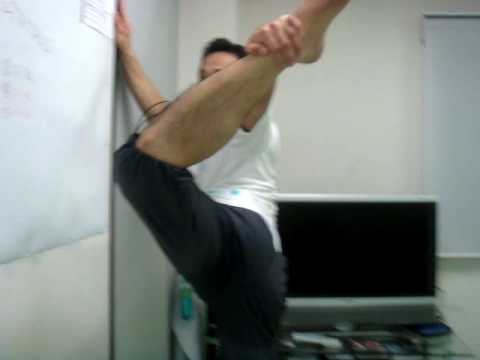 how to stretch for high kick!  by ex-kickboxing world champ