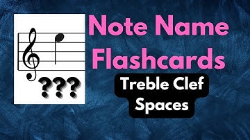 Treble Clef Spaces - Note Name Flashcards