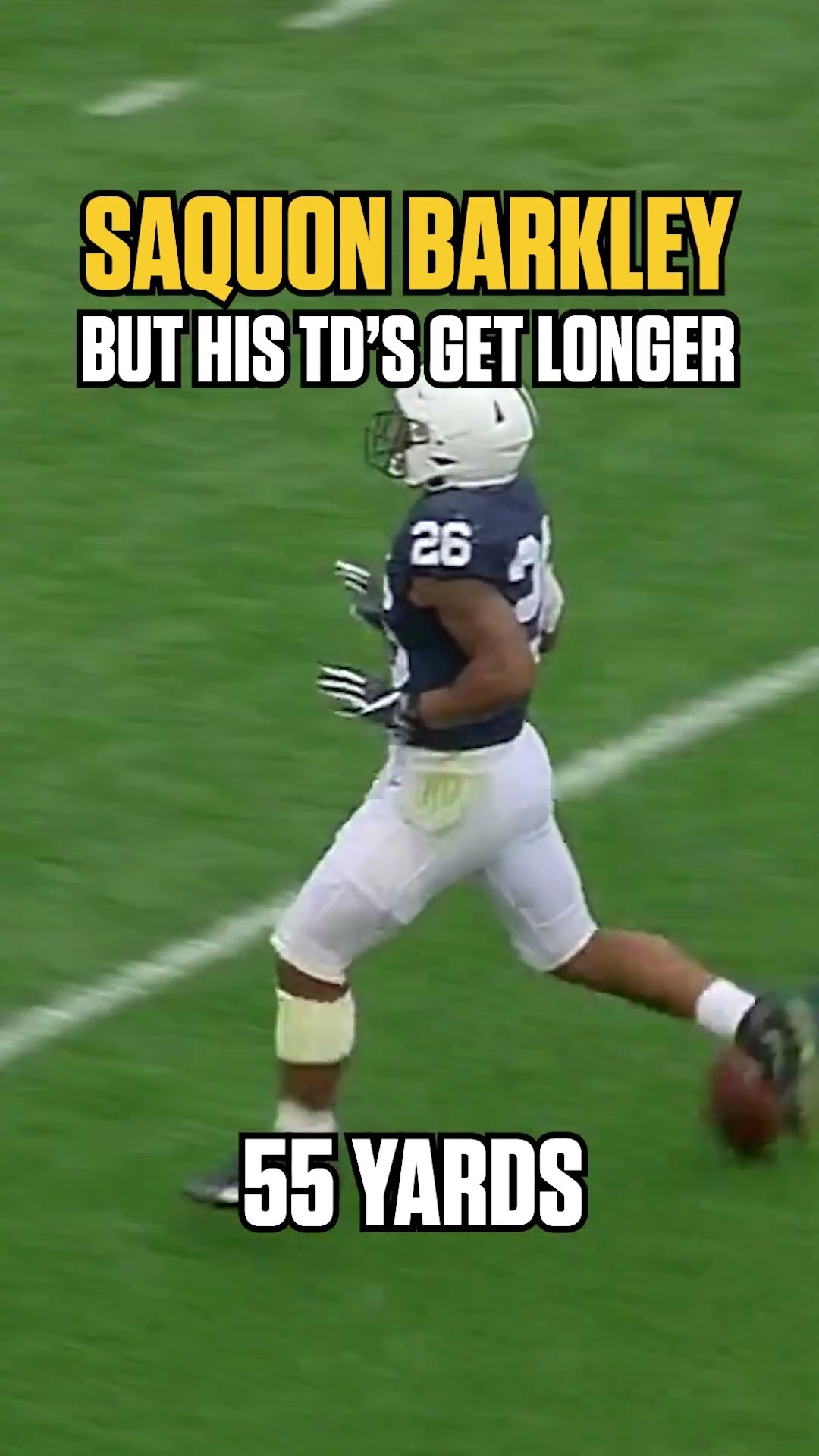 Saquon Barkley but his touchdowns get longer ? #cfb #football #pennstate #eagles