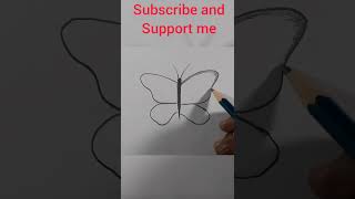 Easy butterfly drawing - #short #shorts #scenery #drawing #butterflydrawing #easydrawing