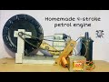 Homemade 4-stroke petrol engine