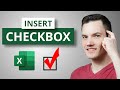 How to insert checkbox in excel