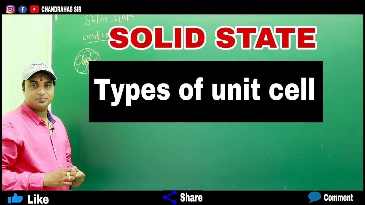 NEET 12 Chemistry | The Solid State - type of unit cell | By Chandrahas ...