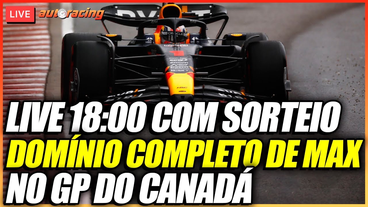 LIVE hoje às 20 horas sobre os treinos livres para o GP do Canadá