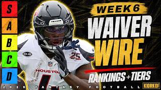 Week 6 Waiver Wire Pickups - 2026 Fantasy Football
