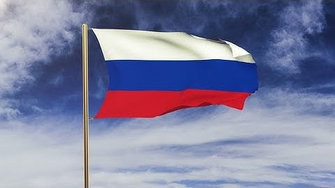4K Russia flag waving in the wind. Looping sun rises style. Animation loop. Green screen, alpha