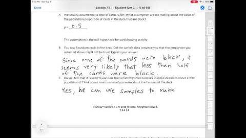 Lesson 7.3.1 - Hypothesis Tests for a Population Proportion Lesson 1