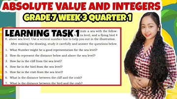 Absolute Value and Integers|Learning Task 1 Week 3
