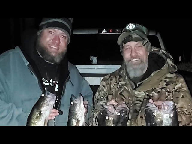 Ice Fishing INSANE School of Walleyes on Early Ice! 