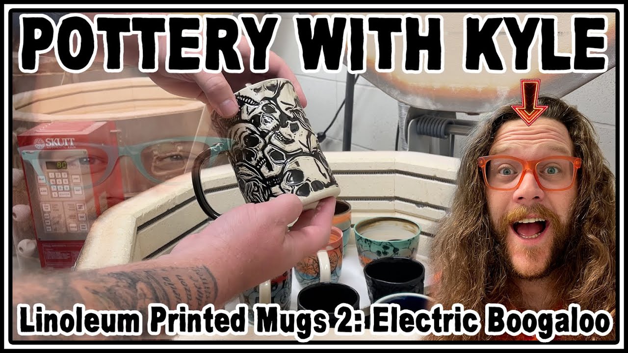 Pottery with Kyle: Linoleum Printed Mugs 2