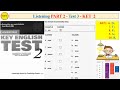 KET 2 Listening Part 2 Test 3 (Transcript + Key)