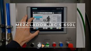 Mezclador IBC 650L | Automatización y control de procesos de mezcla industrial