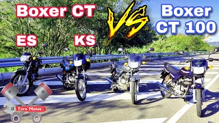 Boxer CT 100 VS Boxer CT KS ES + Suzuki AX 100 CUARTO DE MILLA