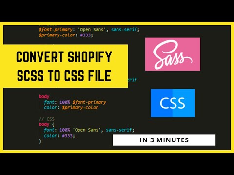 How To Convert .scss and .scss.liquid Files to .css and .css.liquid Files | Covert SCSS to CSS