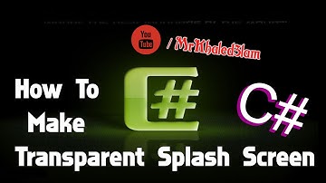 [C#]: Make Transparent Splash Screen