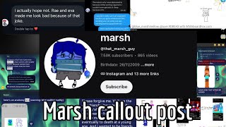 Marsh callout post (important.)