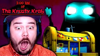 THE HASH SLINGING SLASHER WANTS A KRABBY PATTY... AT NIGHT!! | 3AM at the Krusty Krab - Revisited