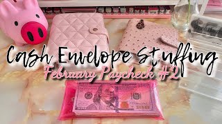CASH ENVELOPE STUFFING FEBRUARY PAYCHECK #2 | ROSE FOREVER NEW YORK | #howtosavemoney by DaisyBudgets 8,660 views 3 months ago 19 minutes