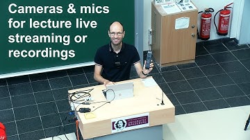 Hybrid teaching with the build-in camera & microphone in lecture hall 2 in G22 of the OVGU Magdeburg